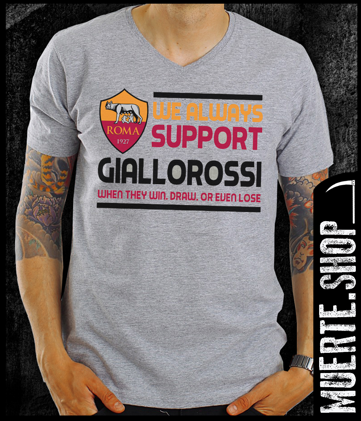Сива тениска SUPPORT ROMA Сива тениска SUPPORT ROMA